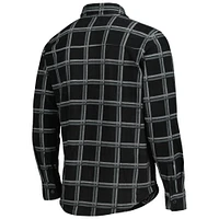 Men's Antigua Black Las Vegas Raiders Industry Flannel Button-Up Shirt Jacket