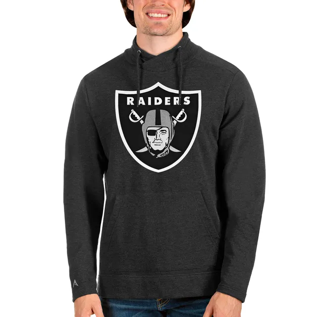 '47 Heathered Black Las Vegas Raiders Bypass Tribeca Pullover Sweatshirt