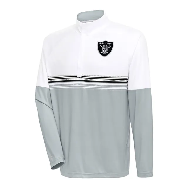 Men's Nike Black Las Vegas Raiders Sideline Coaches Chevron Lockup Pullover Top Size: Medium