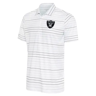 Men's Antigua White/Black Oakland Athletics Groove Polo Size: Small