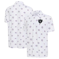 Polo antigua blanc pour hommes, Las Vegas Raiders Fireworks