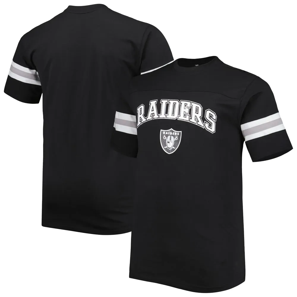 Lids Las Vegas Raiders Big & Tall Arm Stripe T-Shirt - Black
