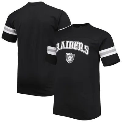 Las Vegas Raiders Big & Tall Arm Stripe T-Shirt - Black