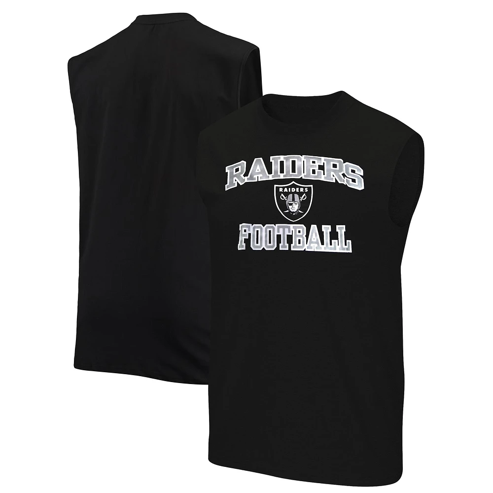 Débardeur noir Las Vegas Raiders Big & Tall Muscle pour hommes