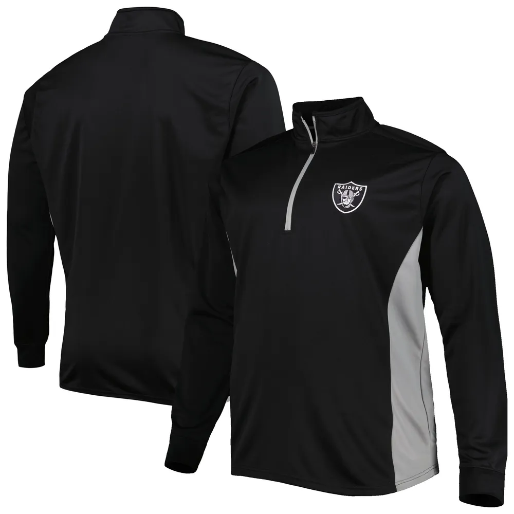 Men's Nike Black/Silver Las Vegas Raiders Throwback Raglan Long Sleeve  T-Shirt