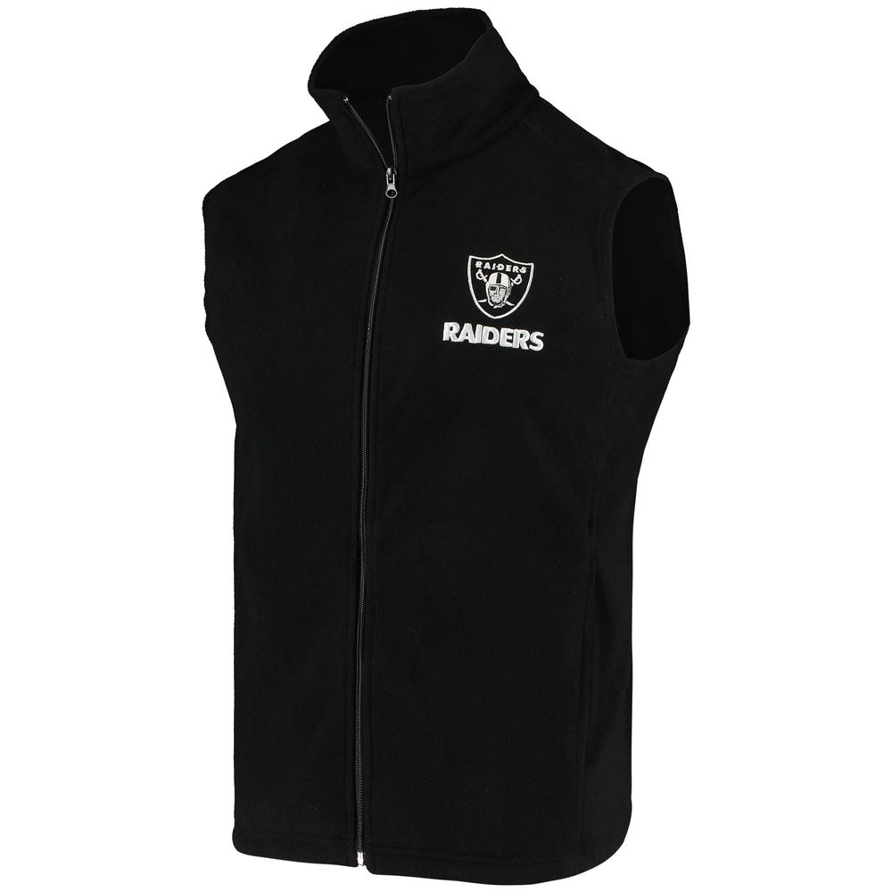 Men's Black Las Vegas Raiders Houston Fleece Full-Zip Vest