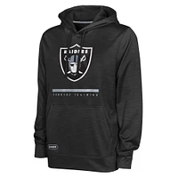 Men's Black Las Vegas Raiders Speed Drill Streak Pullover Hoodie