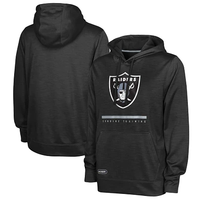 Men's Black Las Vegas Raiders Speed Drill Streak Pullover Hoodie