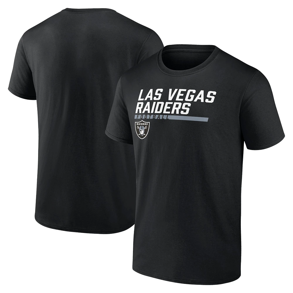 T-shirt noir pour homme Las Vegas Raiders Stacked