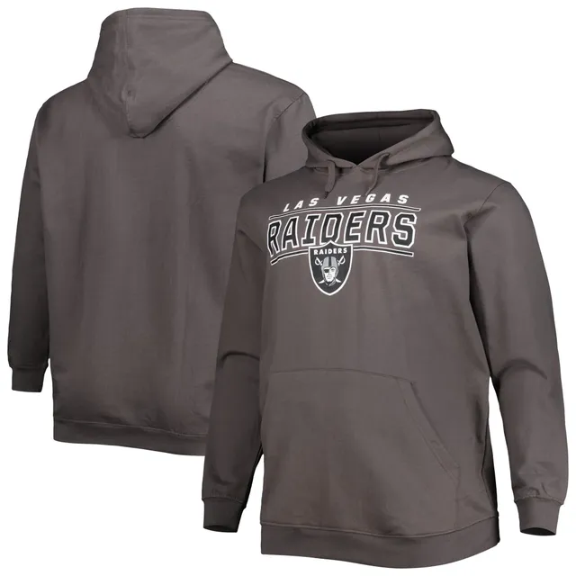 Oakland Raiders Antigua Victory Pullover Hoodie - Black, Size: Large