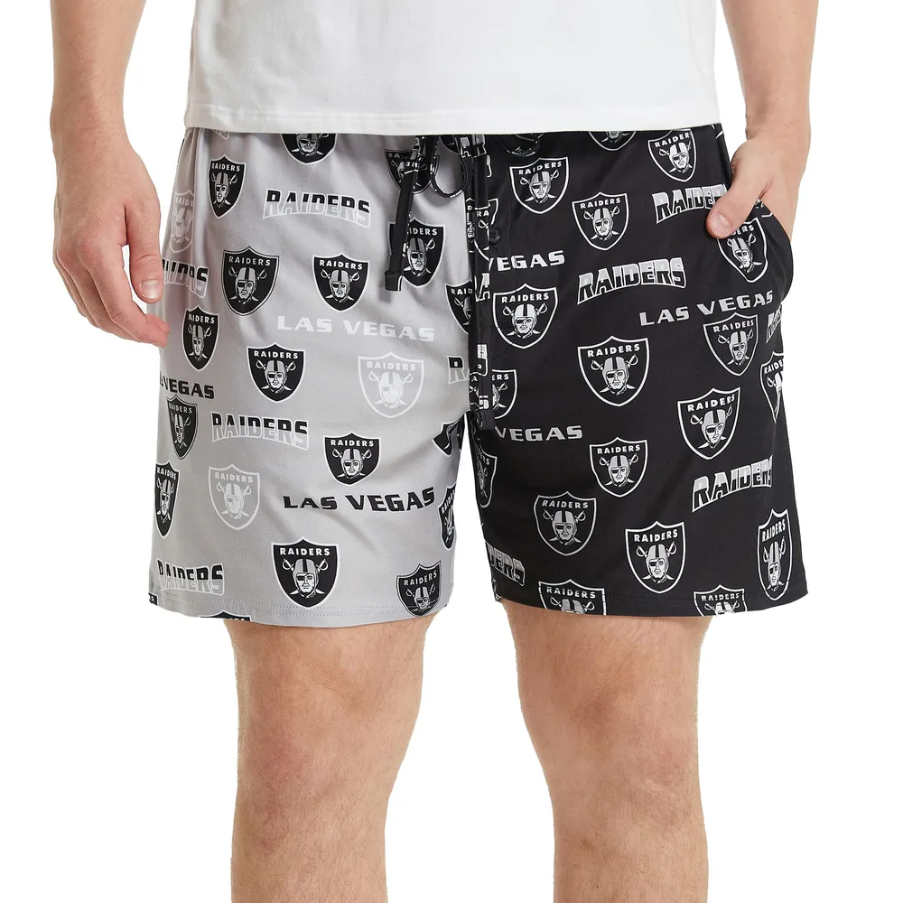 Lids Las Vegas Raiders Concepts Sport Breakthrough AOP Knit Split Shorts -  Black/Gray