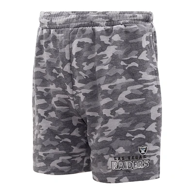 Men's Concepts Sport  Charcoal Las Vegas Raiders Biscayne Camo Shorts