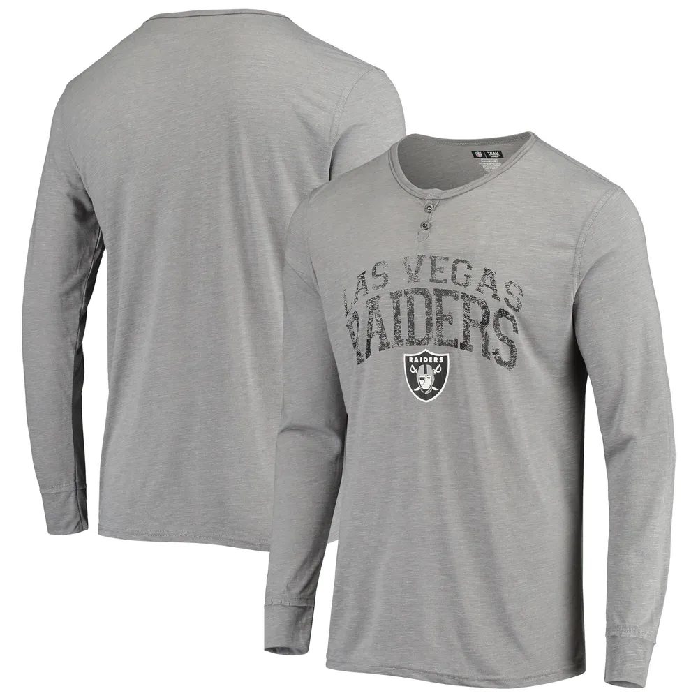 Fanatics Men's Branded Black, White Las Vegas Raiders Long and Short Sleeve  Two-Pack T-shirt