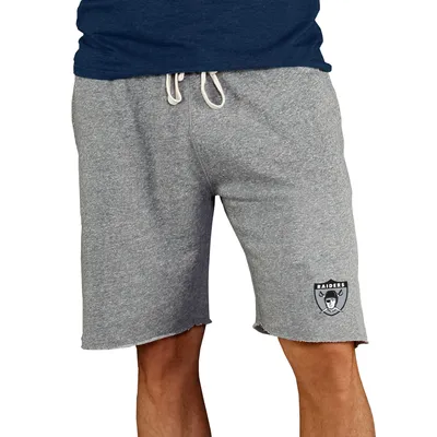 Las Vegas Raiders Concepts Sport Throwback Logo Mainstream Terry Shorts - Gray