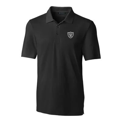 Men's Cutter & Buck White Las Vegas Raiders Throwback Logo Virtue Eco Pique Tile Recycled Polo Size: Medium