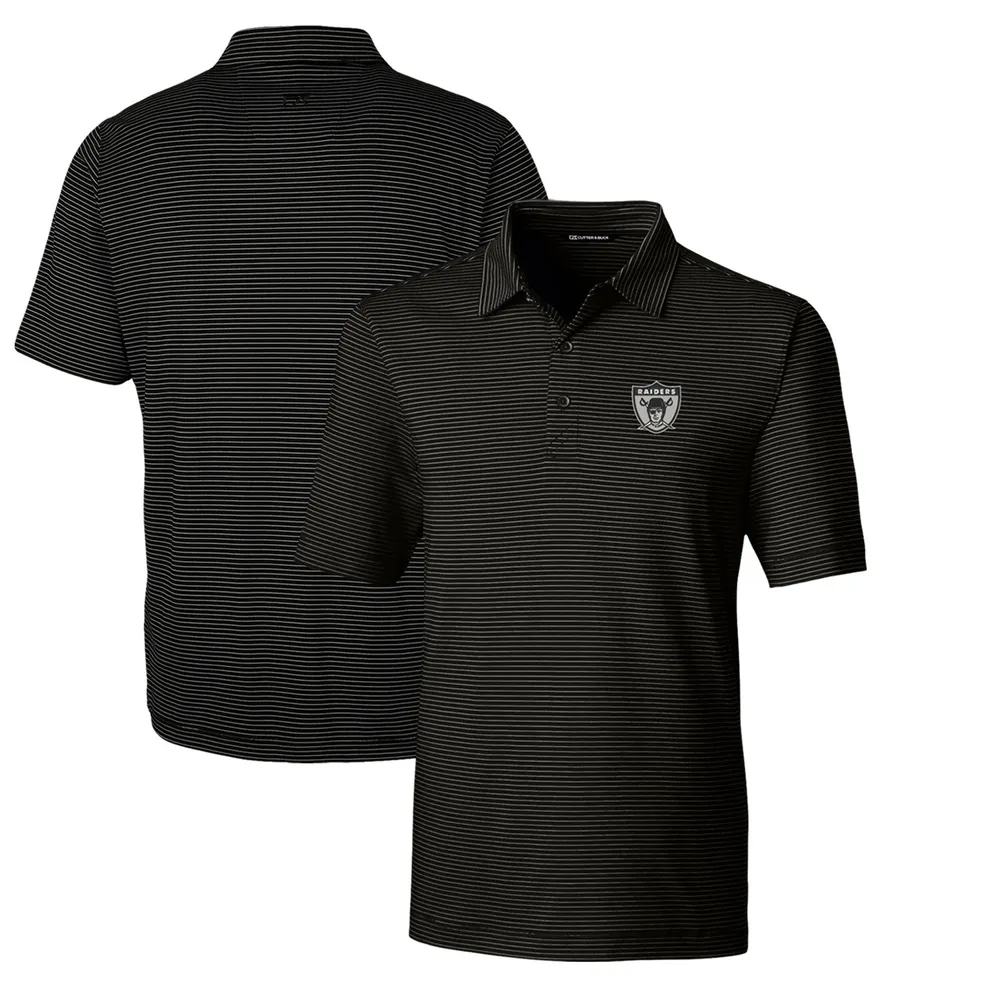 Las Vegas Raiders Striped Polyester Polo