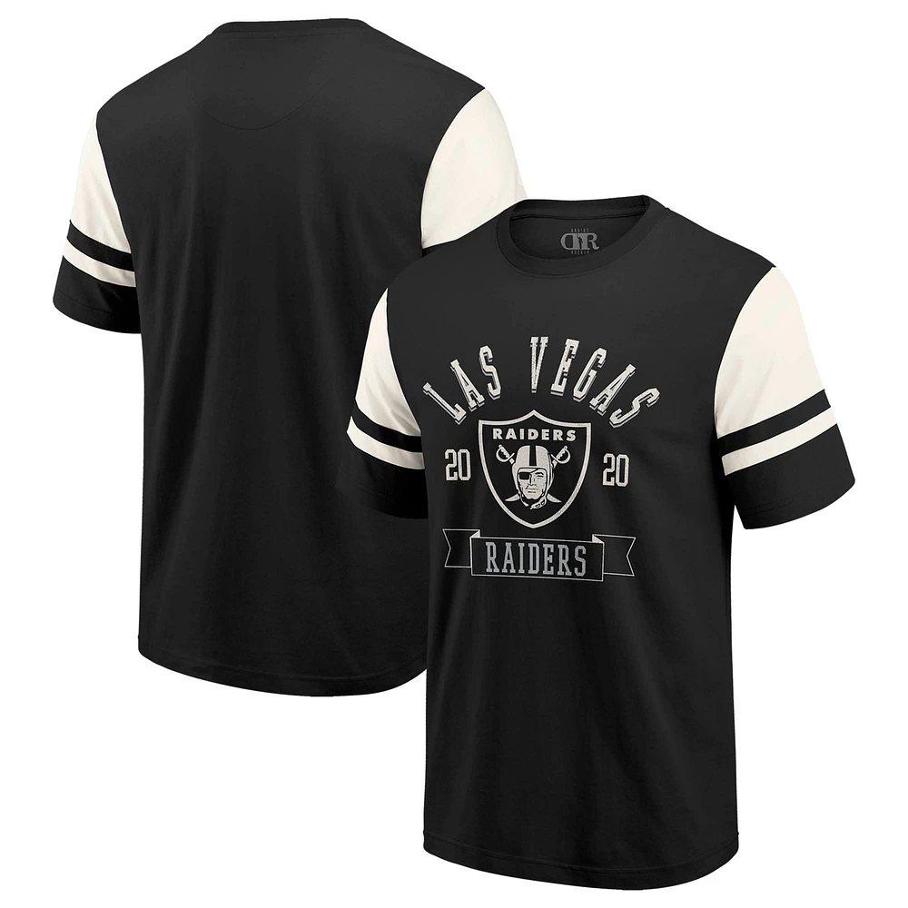 T-shirt de football noir pour homme la collection Darius Rucker Fanatics, Las Vegas Raiders