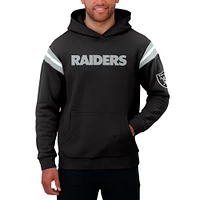 Men's Darius Rucker Collection by Fanatics Black Las Vegas Raiders Football Washed Pullover Hoodie