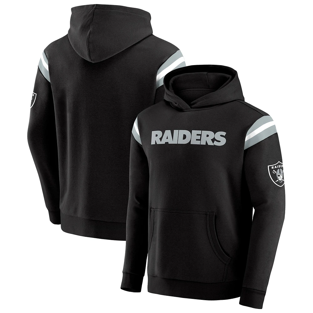 Men's Darius Rucker Collection by Fanatics Black Las Vegas Raiders Football Washed Pullover Hoodie