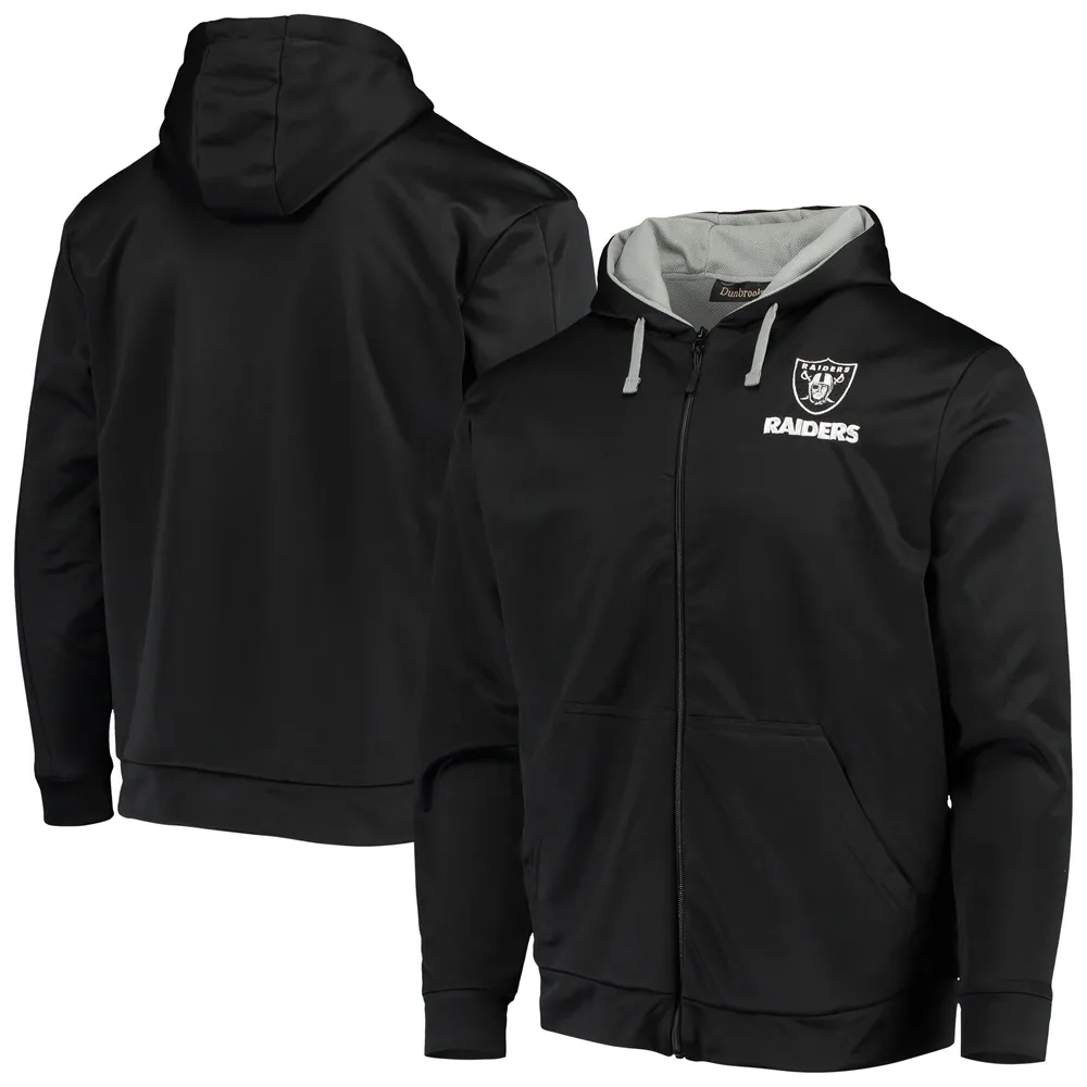 Men's Heather Gray Las Vegas Raiders Big & Tall Fleece Raglan Full-Zip  Hoodie Jacket