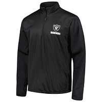 Men's Dunbrooke Black Las Vegas Raiders All-Star Tech Quarter-Zip Top