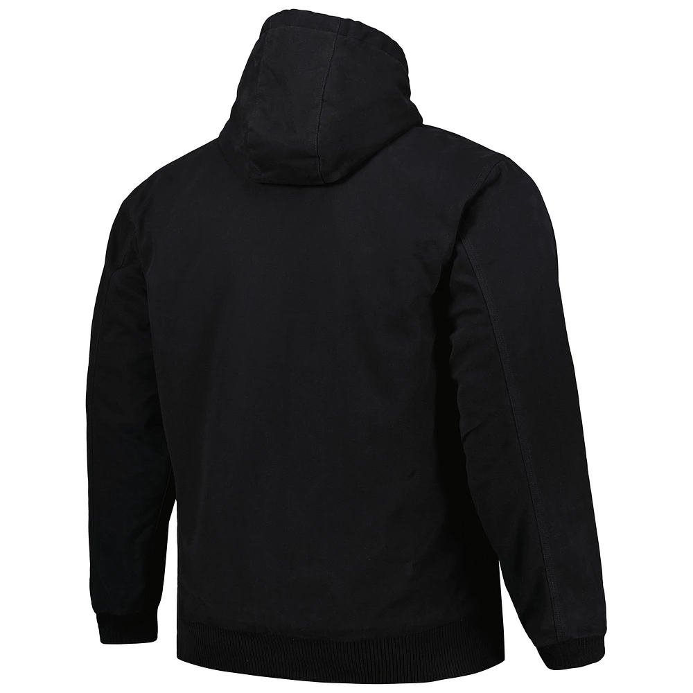 Men's Dunbrooke Black Las Vegas Raiders Big & Tall Dakota Canvas Hoodie Full-Zip Jacket