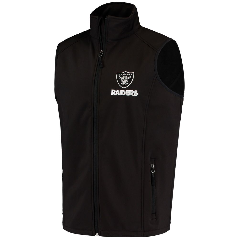 Men's Dunbrooke Black Las Vegas Raiders Circle Archer Softshell Full-Zip Vest