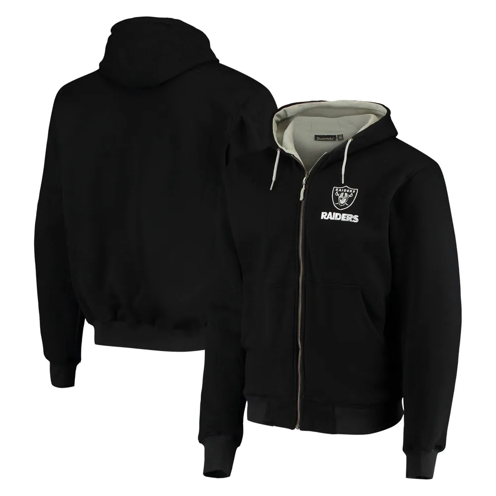 Dunbrooke Black Las Vegas Raiders Craftsman Sweat à capuche entièrement zippé avec doublure thermique pour homme