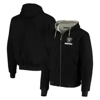 Dunbrooke Black Las Vegas Raiders Craftsman Sweat à capuche entièrement zippé avec doublure thermique pour homme