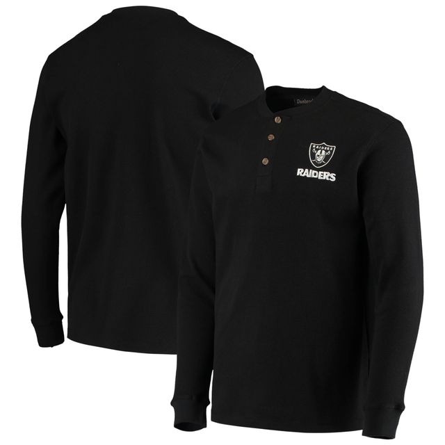 T-shirt à manches longues Thermique Henley Dunbrooke Las Vegas Raiders Logo Maverick pour homme