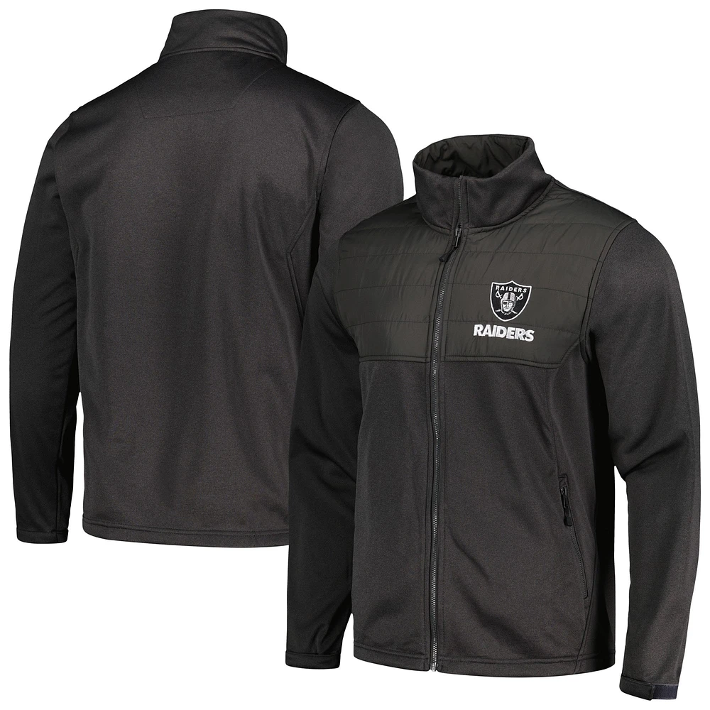 Veste entièrement zippée Dunbrooke Heather Black Las Vegas Raiders Explorer Tech pour hommes