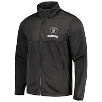 Men's Dunbrooke Heather Black Las Vegas Raiders Explorer Tech Full-Zip Jacket