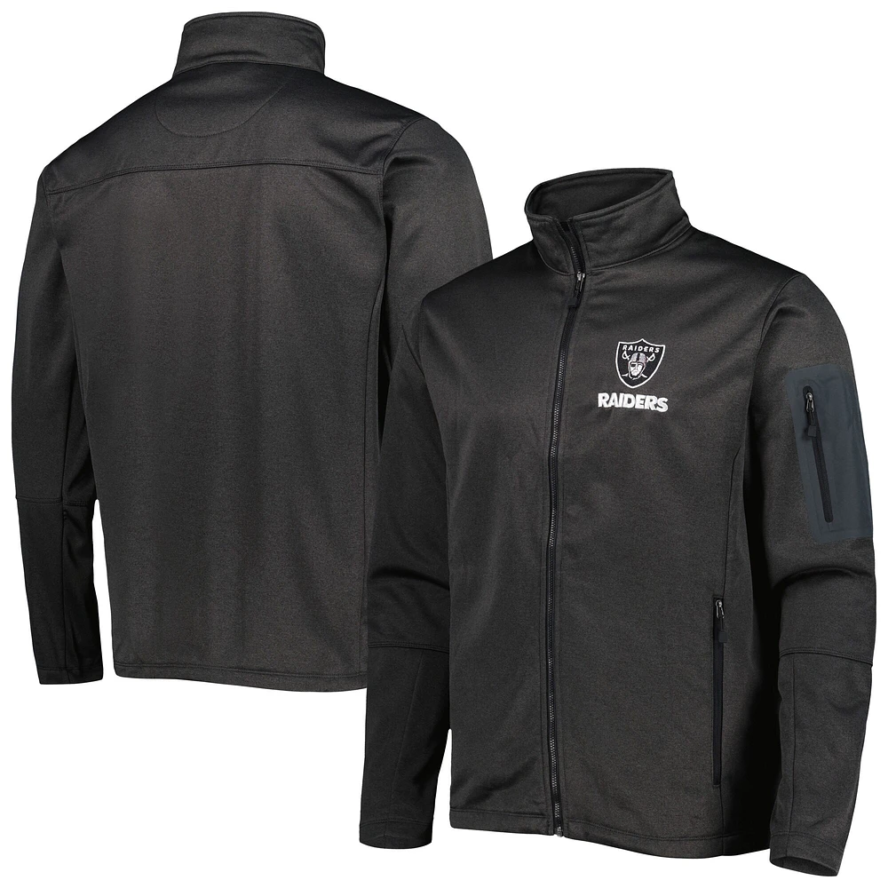 Dunbrooke Heather Black Las Vegas Raiders Freestyle Veste Tech Fleece Full-Zip enduite pour homme