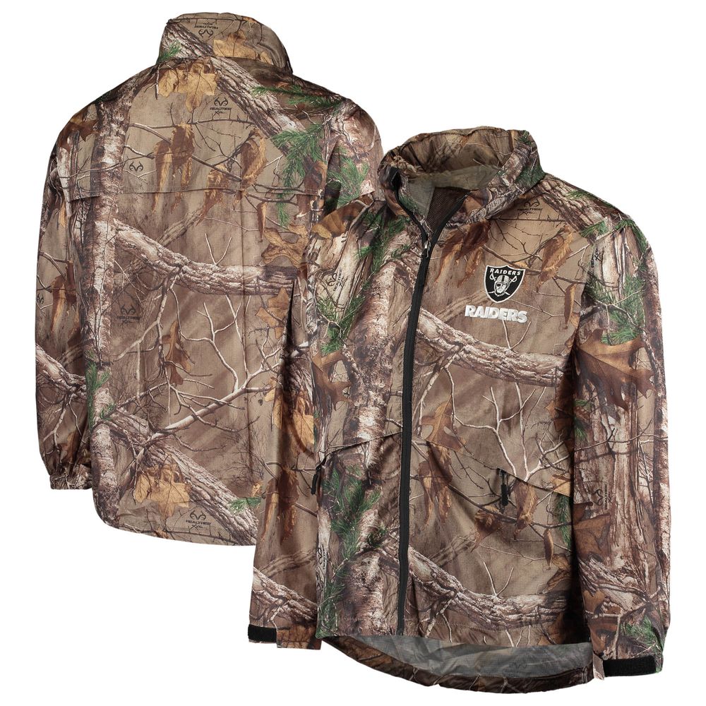 Men's Dunbrooke Realtree Camo Las Vegas Raiders Circle Sportsman Waterproof Packable Full-Zip Jacket