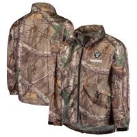 Men's Dunbrooke Realtree Camo Las Vegas Raiders Circle Sportsman Waterproof Packable Full-Zip Jacket Size: Small