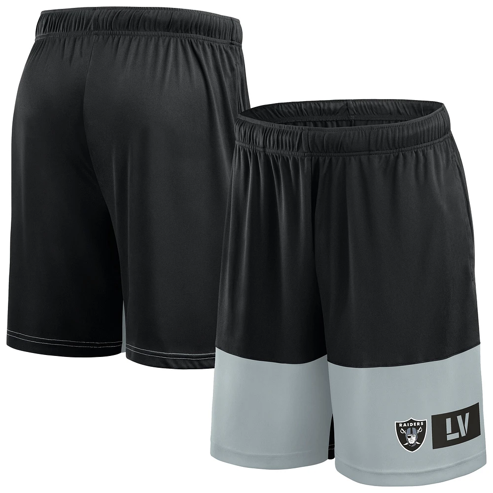 Men's Fanatics Black/Silver Las Vegas Raiders Big & Tall Best of the Performance Shorts