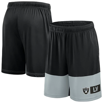 Men's Fanatics Black/Silver Las Vegas Raiders Big & Tall Best of the Performance Shorts