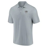 Men's Fanatics Black/Silver Las Vegas Raiders Home and Away 2-Pack Polo Set