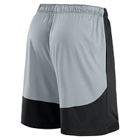 Short de lancement Fanatics noir/argent pour homme des Las Vegas Raiders