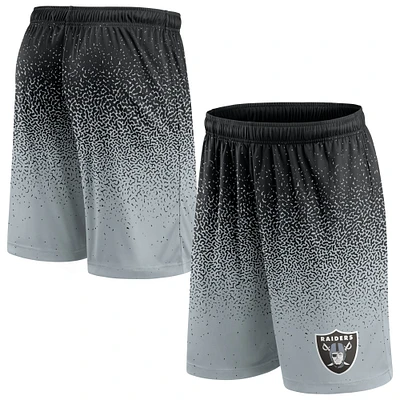 Short ombré Fanatics noir/argent pour hommes Las Vegas Raiders