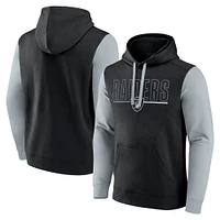 Men's Fanatics Black/Silver Las Vegas Raiders Outline Pullover Hoodie