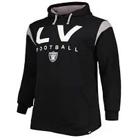 Sweat à capuche noir Las Vegas Raiders Fanatics pour hommes Big & Tall Call the Shots