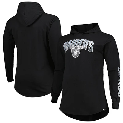 Men's Fanatics Black Las Vegas Raiders Big & Tall Front Runner Pullover Hoodie