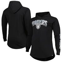 Sweat à capuche noir Las Vegas Raiders Fanatics pour hommes Big & Tall Front Runner