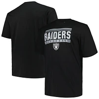 T-shirt pop noir Big & Tall Fanatics pour hommes des Raiders de Las Vegas