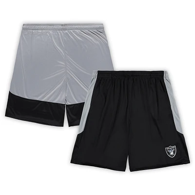 Short noir Fanatics pour hommes des Las Vegas Raiders avec logo de l'équipe Big & Tall