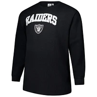 Men's Fanatics Black Las Vegas Raiders Big & Tall Thermal Long Sleeve T-Shirt