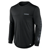 Men's Fanatics Black Las Vegas Raiders Blackout Long Sleeve T-Shirt