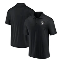 Polo noir Fanatics Raiders de Las Vegas pour hommes