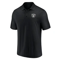 Polo noir Fanatics Raiders de Las Vegas pour hommes